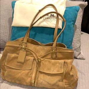 Gorgeous suede coach purse
